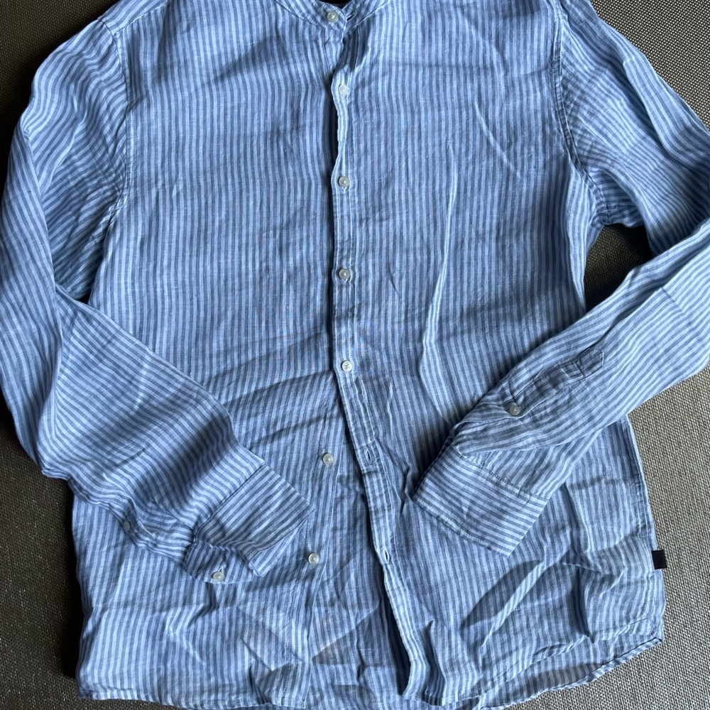 MICHAEL Michael Kors Light Blue Striped Shirt